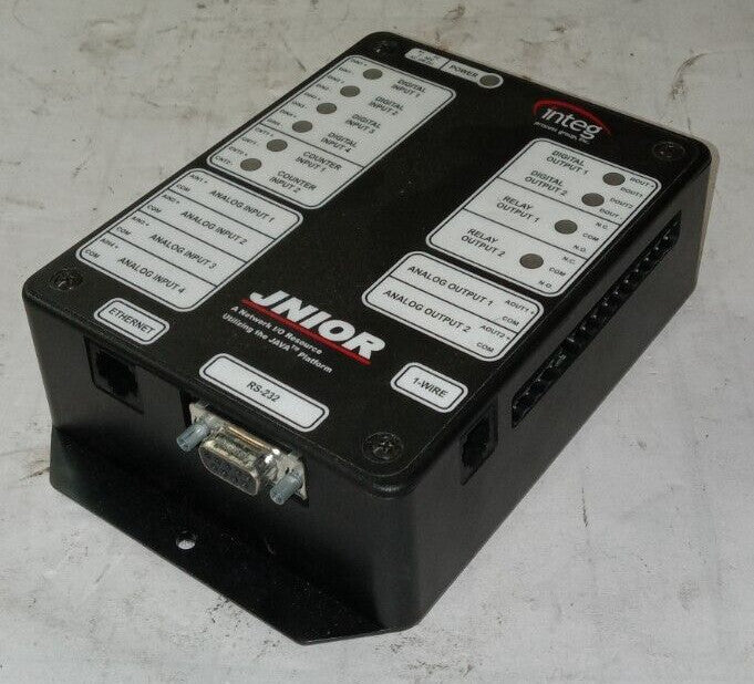 INTEG JNIOR NETWORK I/O ETHERNET CONTROLLER RS-232 7-30 V AC/DC JNR-100-001A