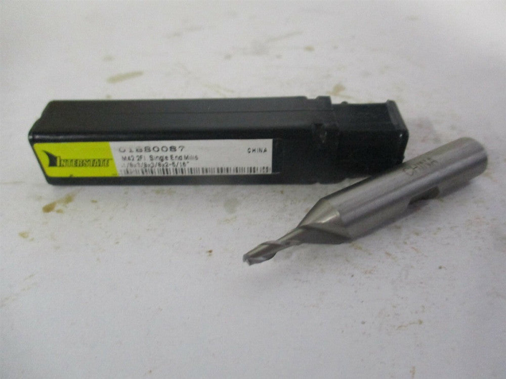 (723-1001) 1/8" x 3/8" x 3/8" x 2-5/16" OAL 2 Flute Cobalt RH Square End Mill 