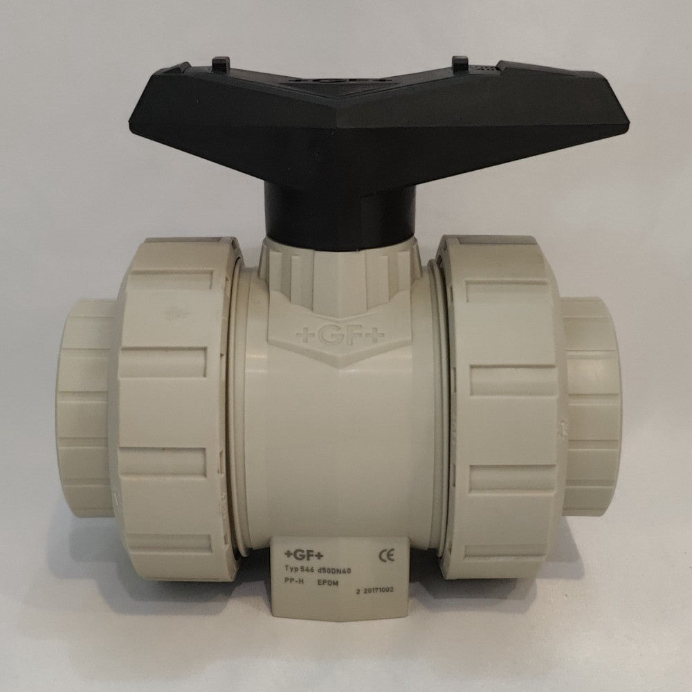 +GF+ Georg Fischer Ball Valve 167 546 406, d50DN40, PP-H, EPDM, Type 546, PN 10
