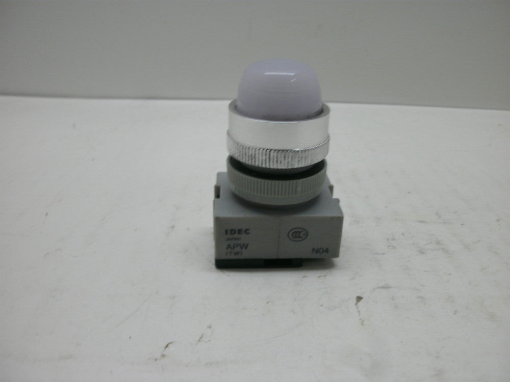 IDEC APW SERIES (TW)  PILOT LIGHT WHITE DOME LENS 24V LED 22mm W/O CONTACT BLOCK