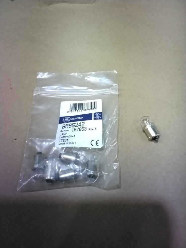 GE CEMA BA9S242 Lamp 187853, Pack Of 5