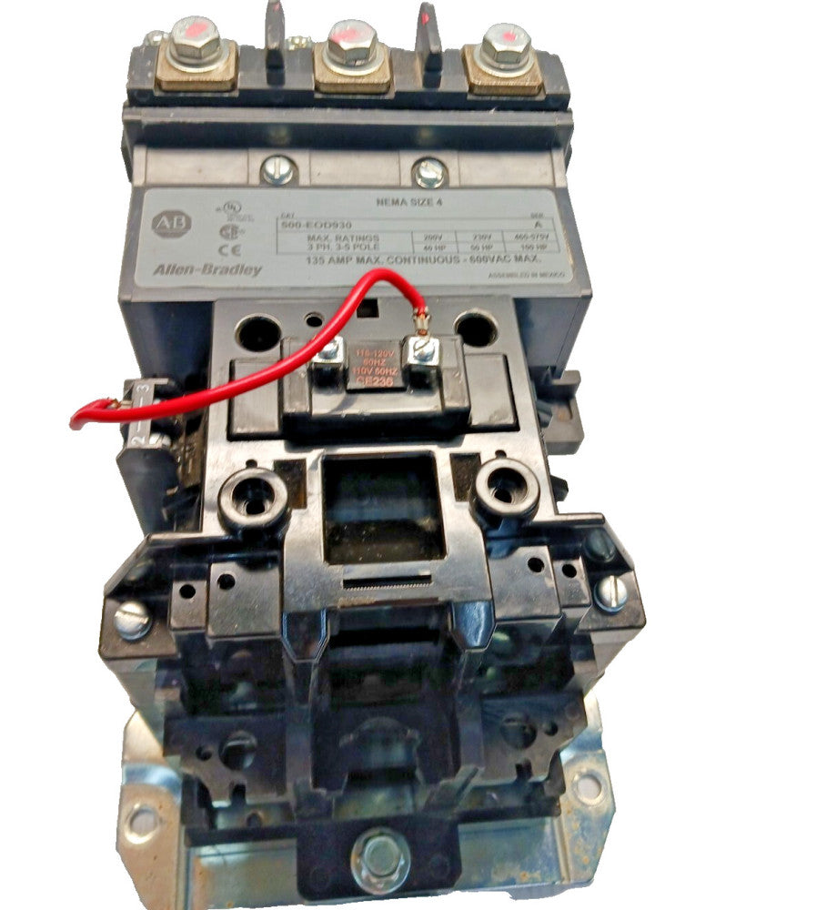 NEW ALLEN BRADLEY 500-EOD930 SIZE 4 CONTACTOR STARTER COIL 115-120V 135A 100 HP