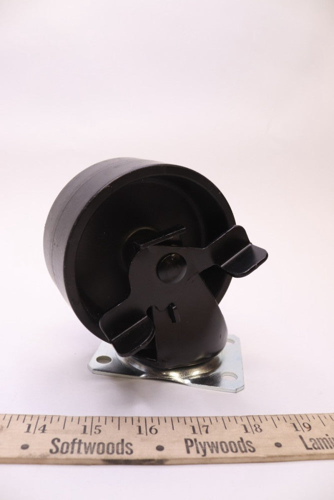Swivel Plate Brake Caster Plastic 2" x 4" 3-5/8" x 2-3/4"