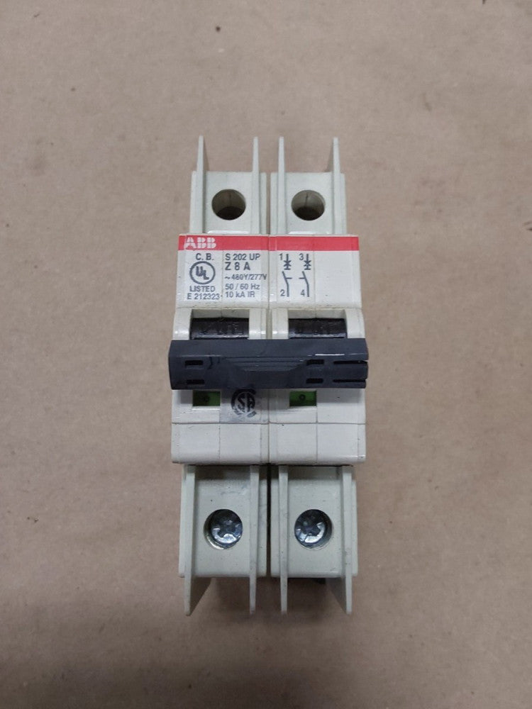 ABB S 202 UP Z 8 A ~480Y/277V 50/60 Hz E212323 Circuit Breaker