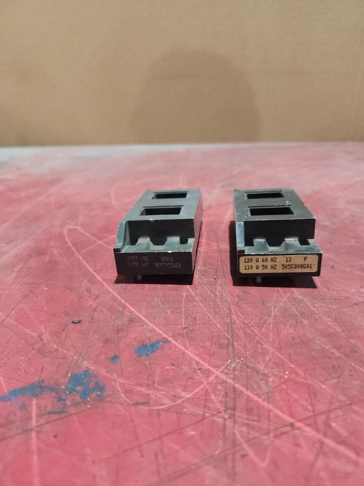 USED LOT OF  2 WESTINGHOUSE MOTOR STARTER COIL 120/110V, 50/60HZ,505C808G01