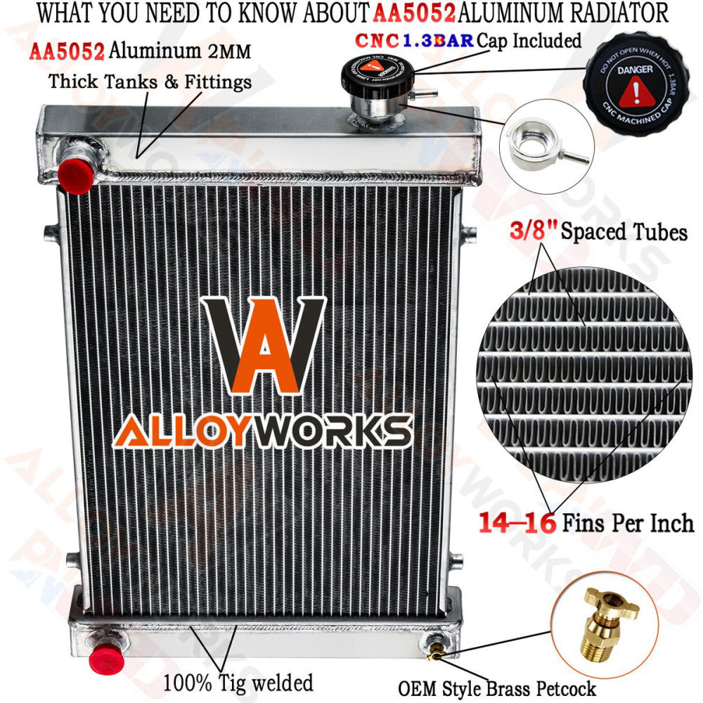 3 Row Aluminum Radiator For Lincoln Welder Vantage 400 500 500I CAG31153