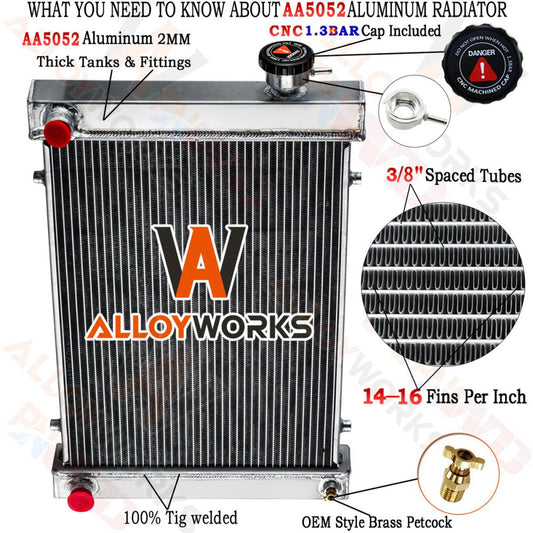 3 Row Aluminum Radiator For Lincoln Welder Vantage 400 500 500I CAG31153