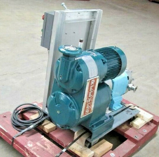 WAUKESHA MODEL 30 POSITIVE DISPLACEMENT ROTARY PUMP W/2HP DRIVE