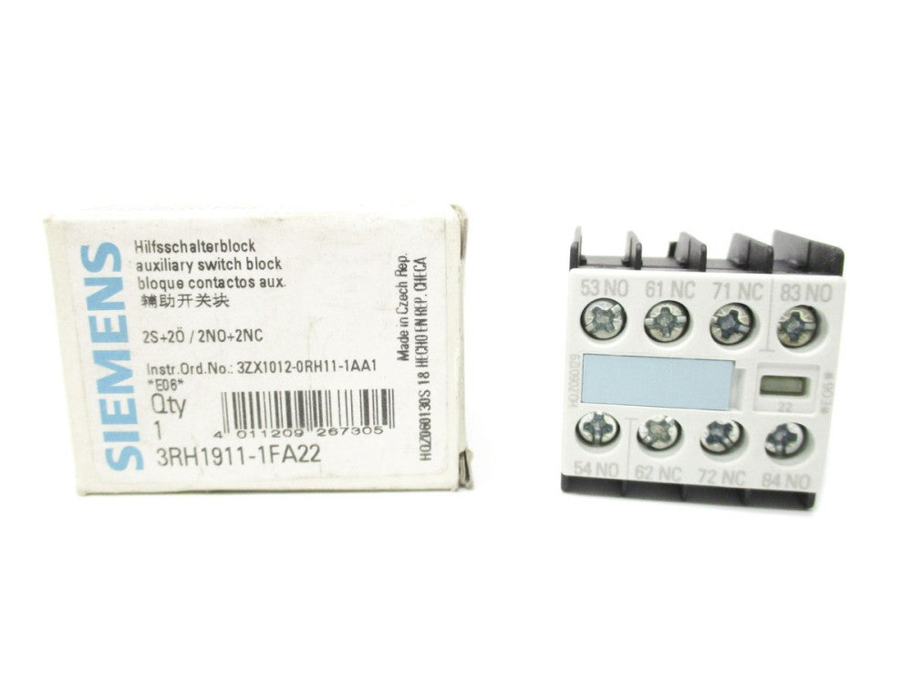 SIEMENS 3RH1911-1FA22 240V 10A NSMP