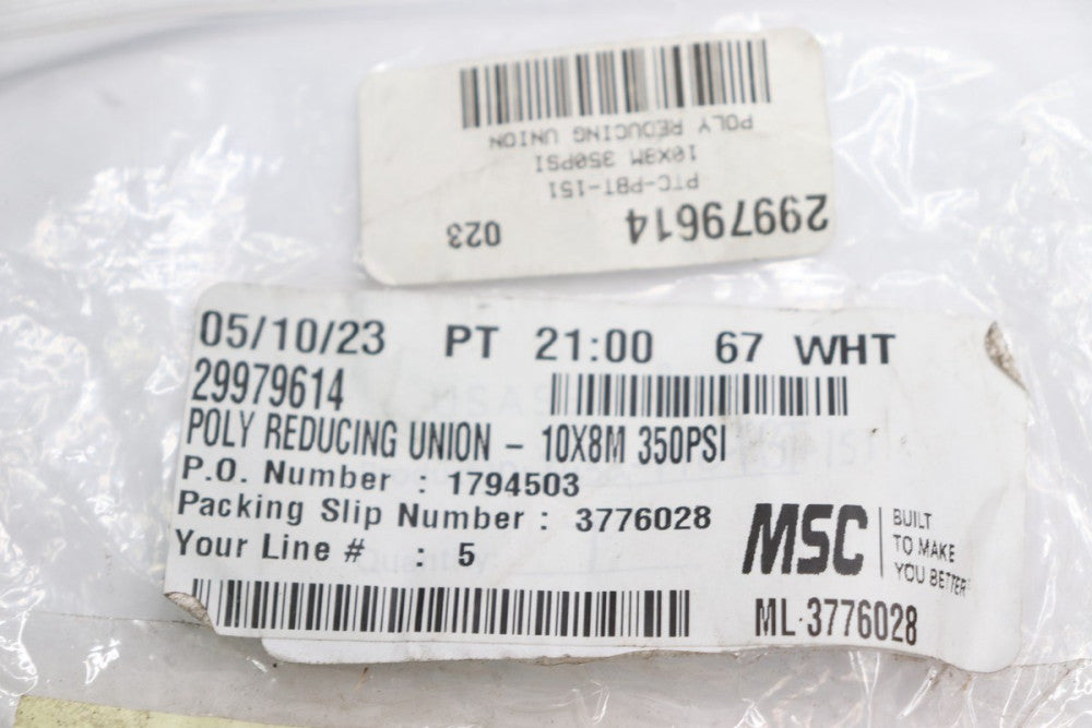 Push-To-Connect Tube Fitting Reducing Union Polybutylene 350 Psi 29979614