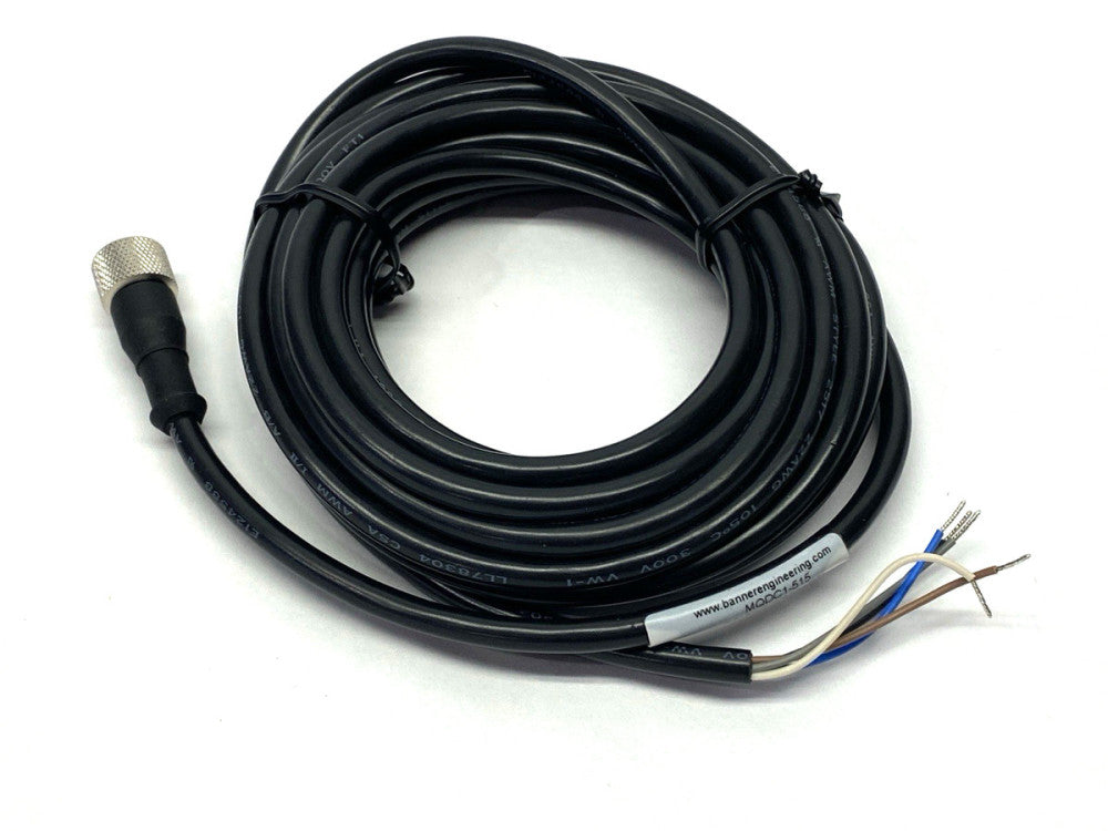 Banner MQDC1-515 Single-Ended Cable Female M12 Connector 5-Pin 5m 47812