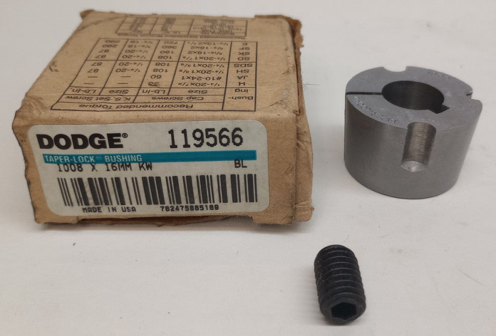 Dodge 119566 Taper Lock Bushing 1008 X 16mm KW