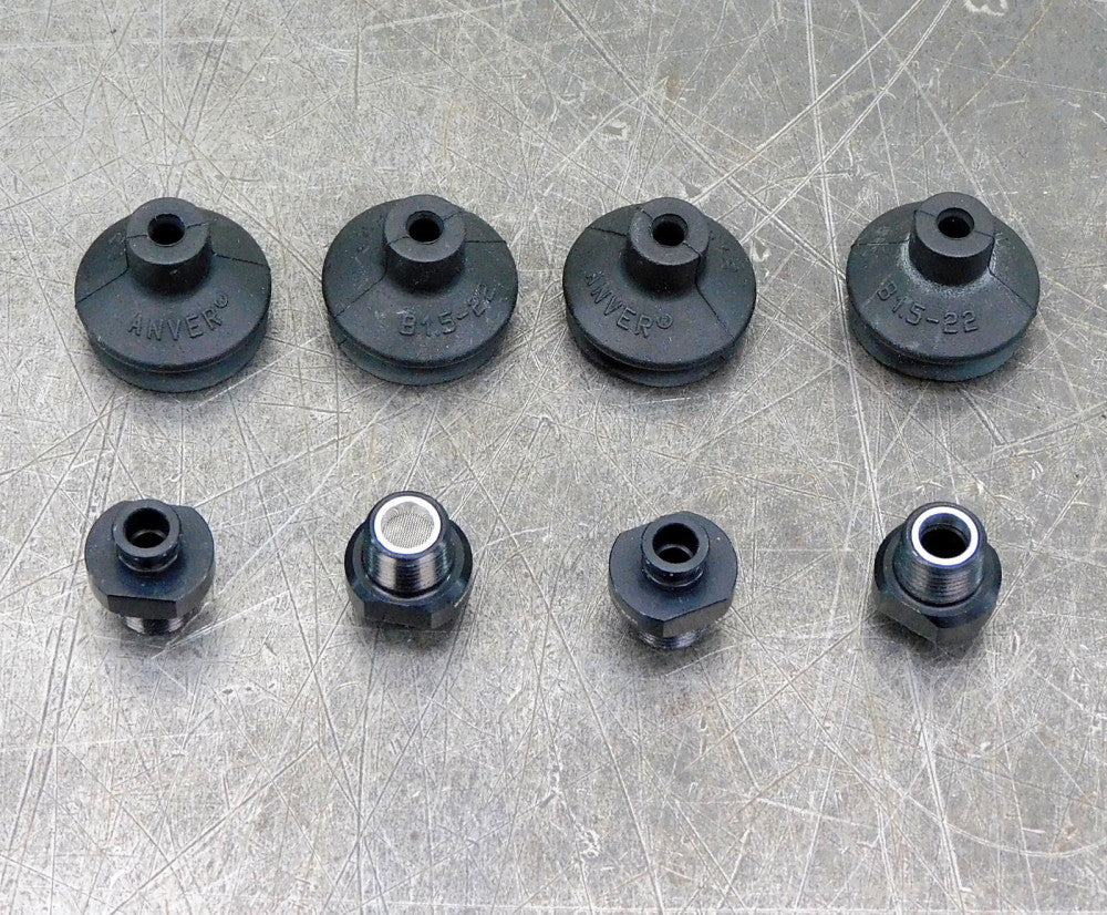 Anver B1.5-22 Suction Vacuum Cup Assembly Lot of Four (4)