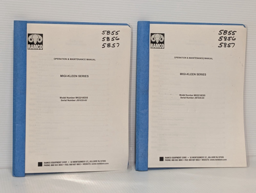 Ramco Operations and Maintenance Manual for MK2218ESS Migi-Kleen System