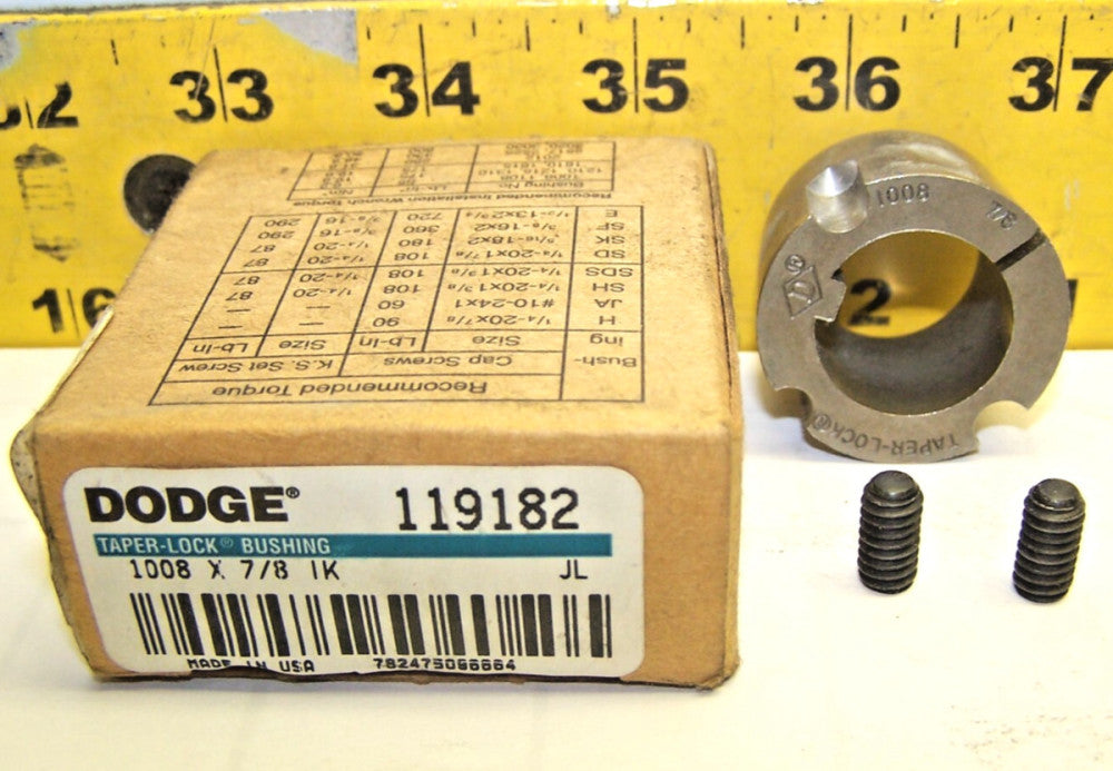 New Dodge 1008 X 7/8 IK Taper-Lock Bushing 7/8" Bore  119182