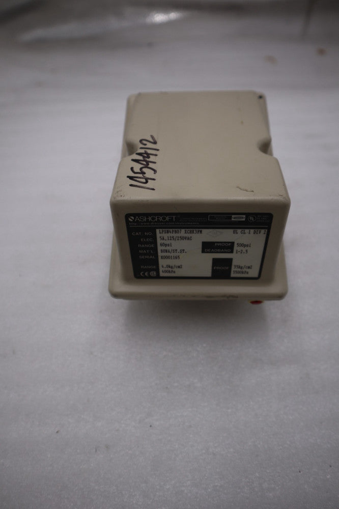 NEW ASHCROFT LPSN4PB07 XCHK3FM Pressure Switch 5A 125/250VAC STOCK H1249