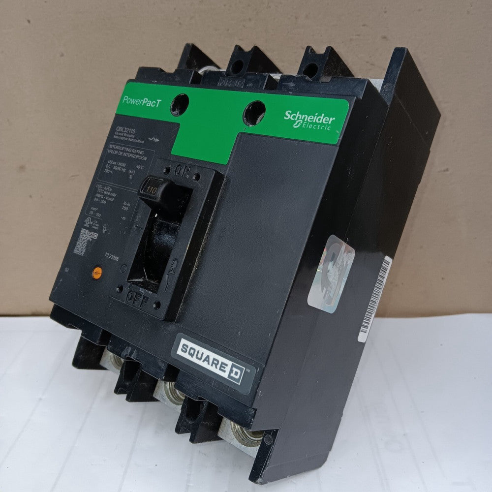 SQUARE D 110 AMP CIRCUIT BREAKER 3 POLE 240 VAC QBL32110
