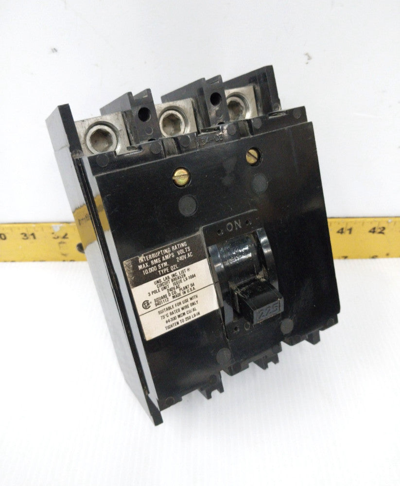 Square D 225 Amp Circuit Breaker 240 VAC 3 Pole  Q2L3225
