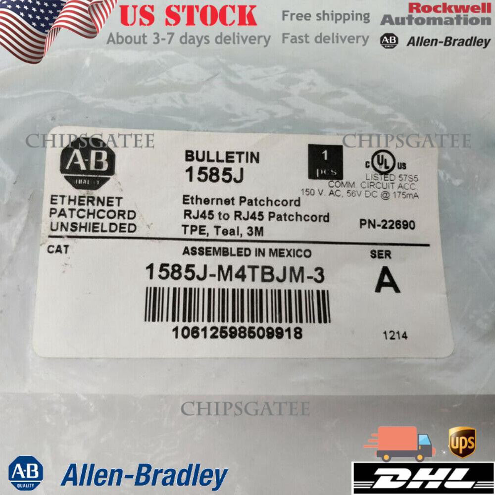 AB 1585J-M4TBJM-3 Ethernet Patchcord Unshielded RJ45 to RJ45 NEW US Free Tax