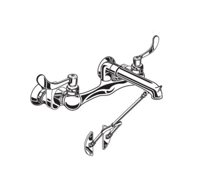 American Standard 8345.115 Exposed Yoke Wall Mounted Utility - Chrome