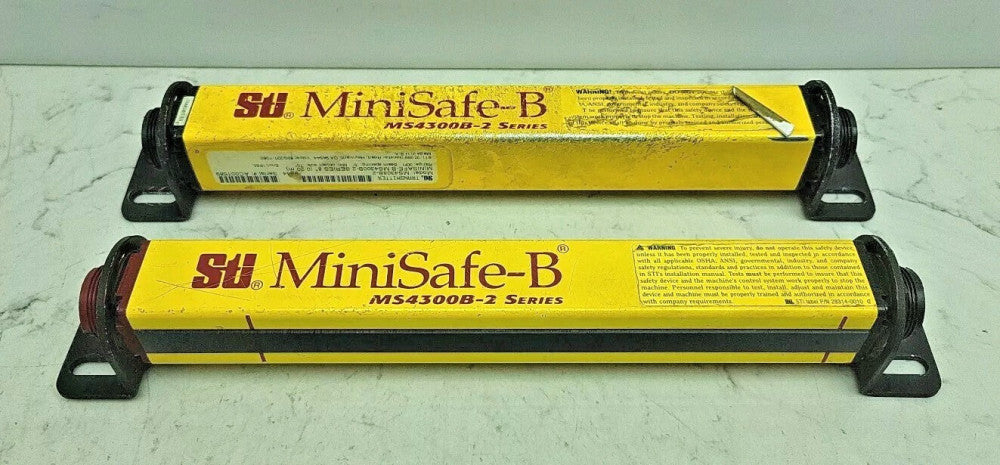 Sti MS4308B-2 Minisafe-B Light Curtain Transmitter/Receiver 30' Range 1/2" Space