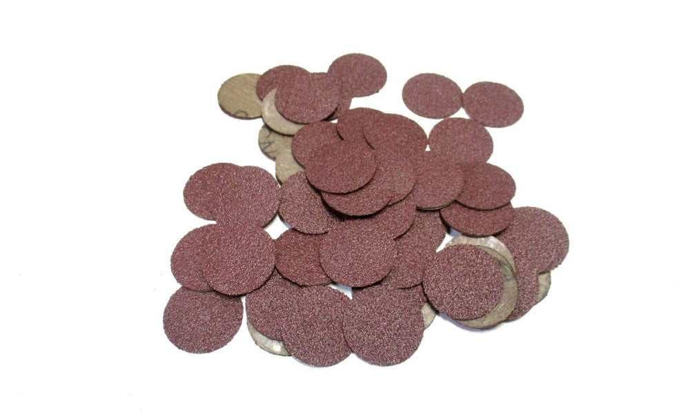 3M (01932755) 1" Diam 80 Grit Medium Grade Aluminum Oxide PSA Disc - Lot of 50