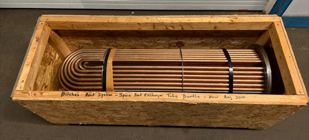 Nos Surplus Birches Heat System Heat Exchanger Tube Bundle 49”x 15.75” Diameter