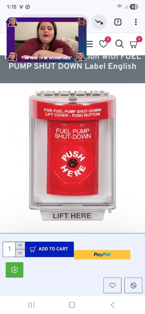 NEW! SS2040PS-EN STI Red Indoor/Outdoor Flush Horn Key-to-Reset Stopper Station