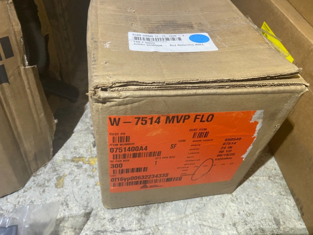 Avery Dennison W-7514. FLUORESCENT ORANGE. ALUMINUM ADHESIVE 24"X150FT