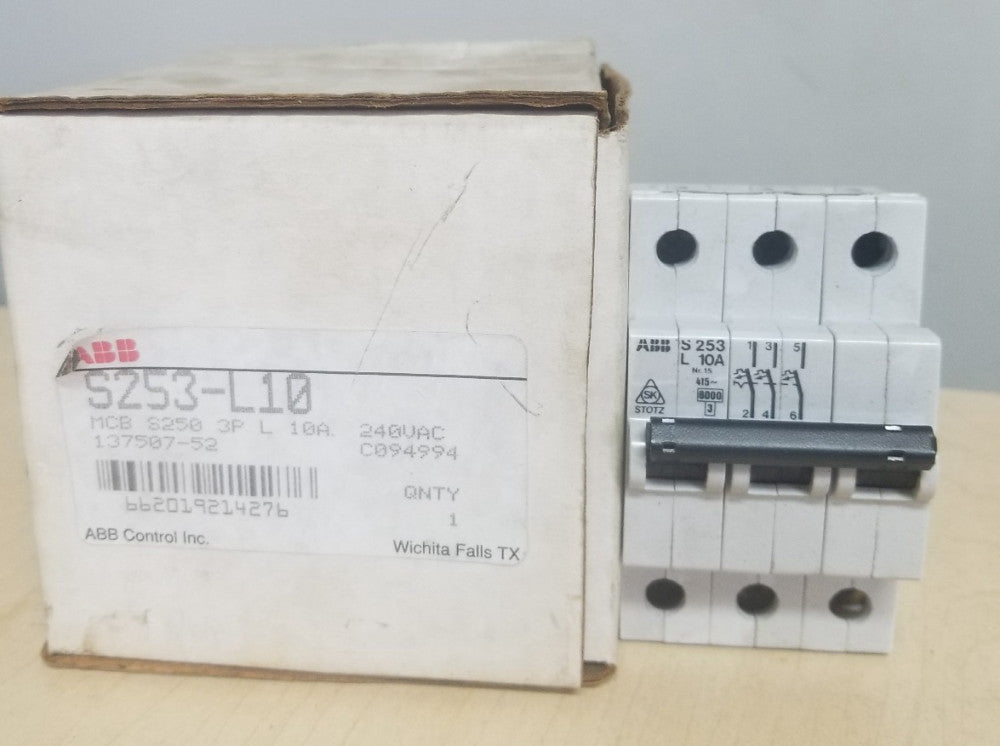ABB CIRCUIT BREAKER  S 253 L 10A 240VAC