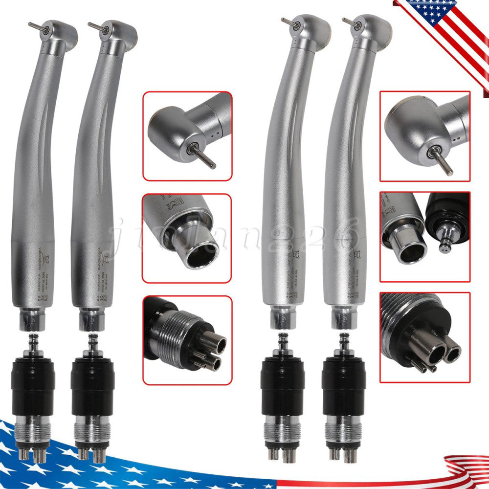 1-2* NSK Style Dental High Speed Handpiece Push Button /4 Holes Quick Coupler