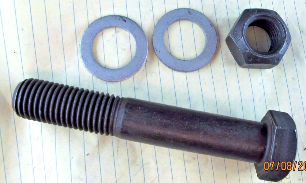 1" X 6" 8-UNC Grade 8 Hex Head Cap Screw, Top Lock Nut, 2 Washers [A7B1]