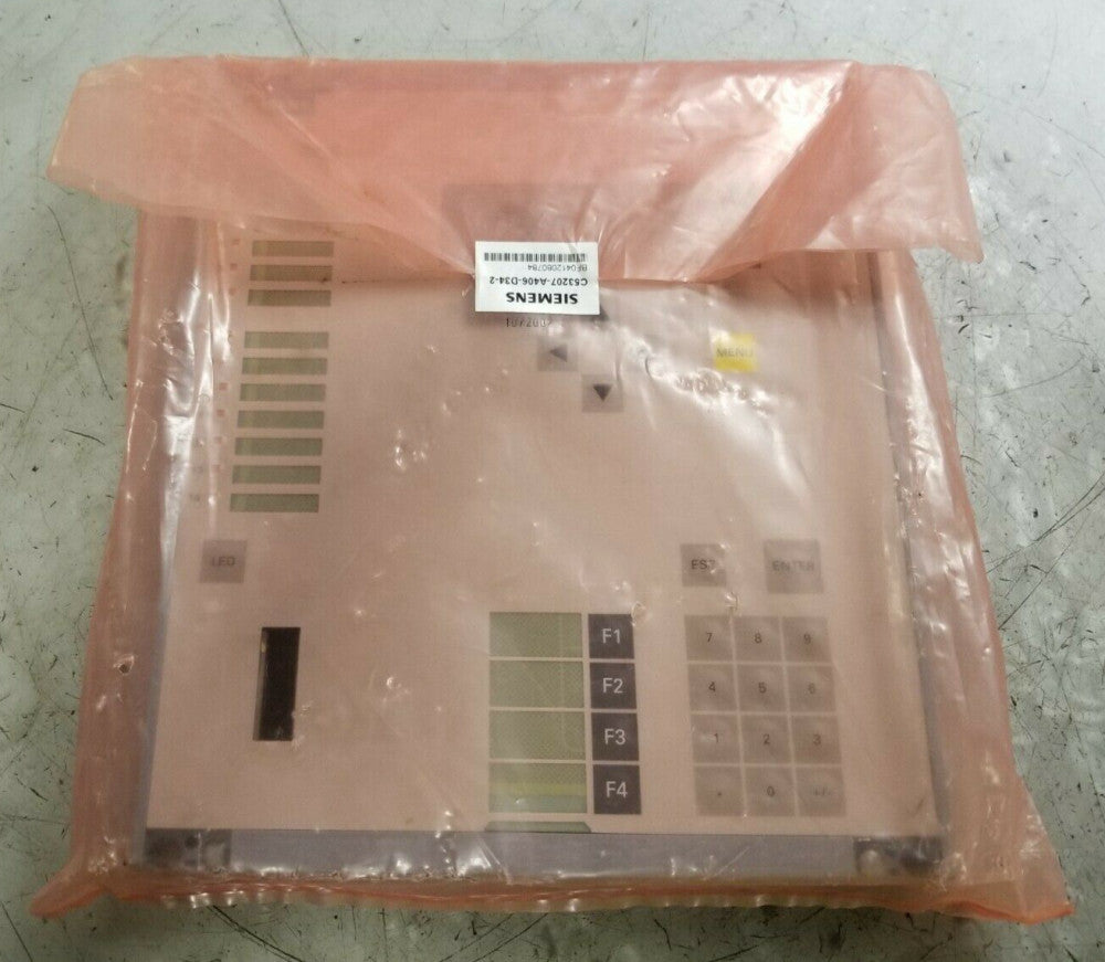NEW SIEMENS C53207-A406-D34-2 FRONT UNIT WITH GRAPHIC DISPLAY FOR 1/2 19"