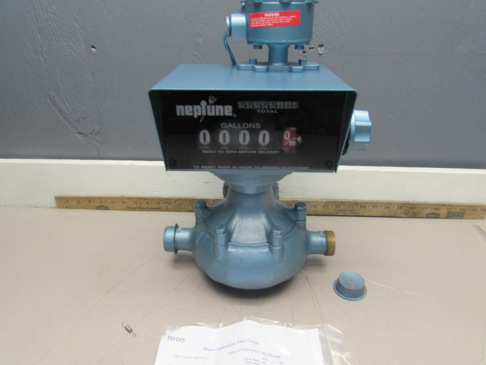 Itron  Neptune 600 , SIZE 1" BRASS TOTALIZING FLOWMETER, 5-50GPM, 1¼"NPT, N/NIB!