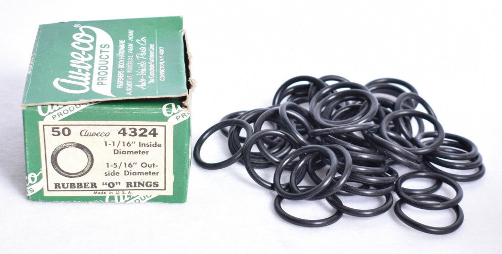 50 Count Auveco O-Rings 1-1/16" ID X 1-5/16" OD  4324