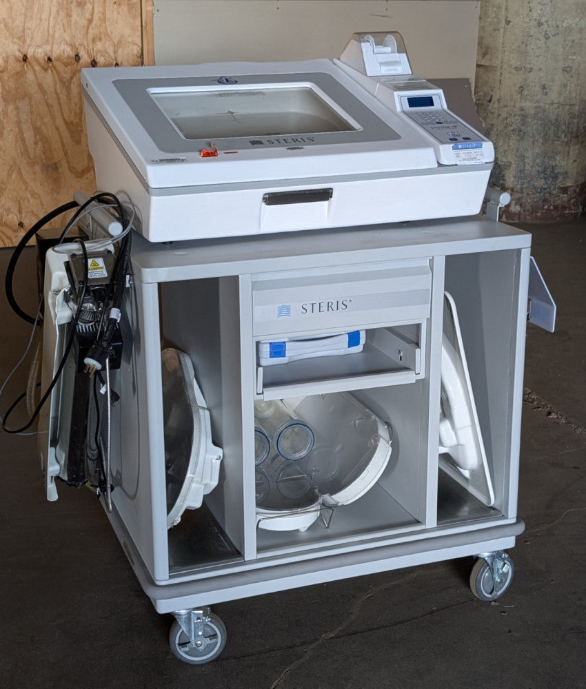 Steris P6500 Tabletop 1E Sterilant Processor System w/ A1965 Workstation Cart