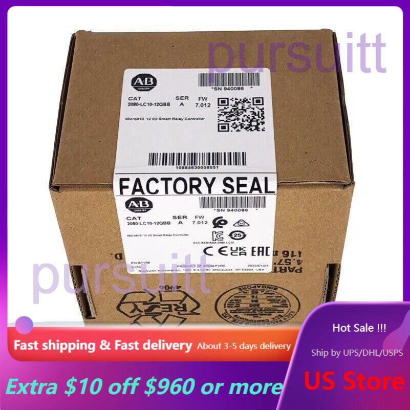 2080-LC10-12QBB New AB Micro810 12 I/O Smart Relay Controller Stock US Free Tax