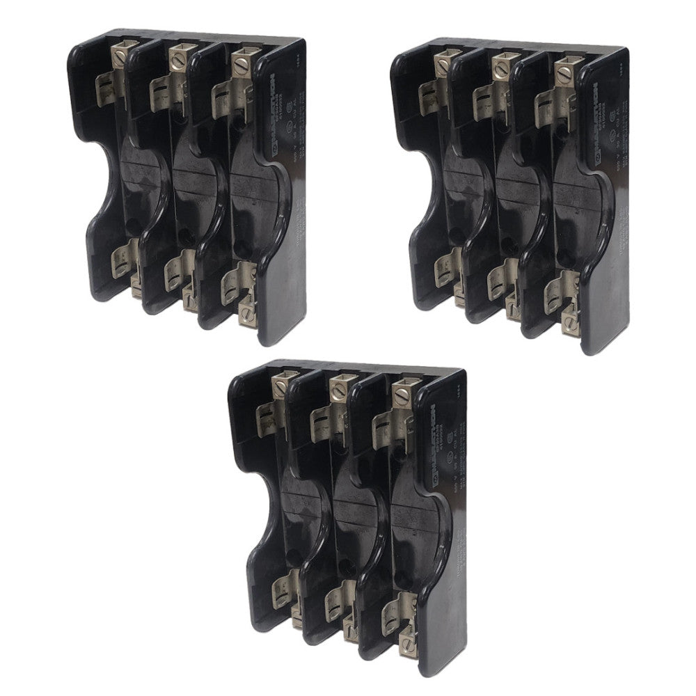 MARATHON FUSE HOLDERS 6F30A3B (LOT OF 3) 4100032 600V 30A CLASS H FUSE