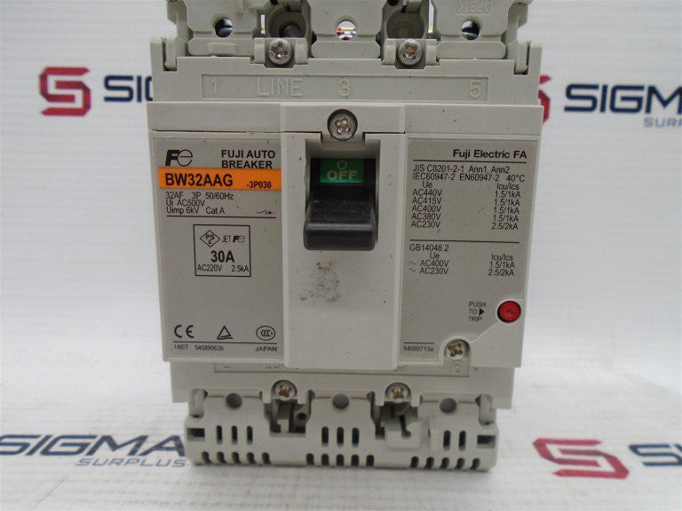 FUJI ELECTRIC BW32AAG-3P030 CIRCUIT BREAKER