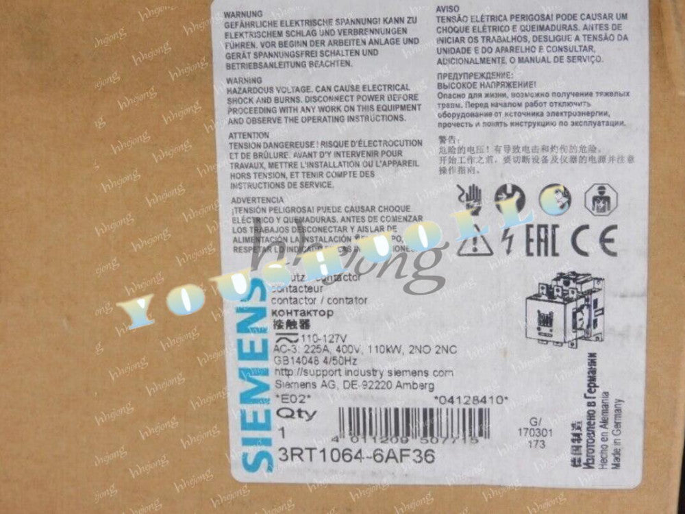 1piece NEW SIEMENS 3RT1064-6AF36 contactor