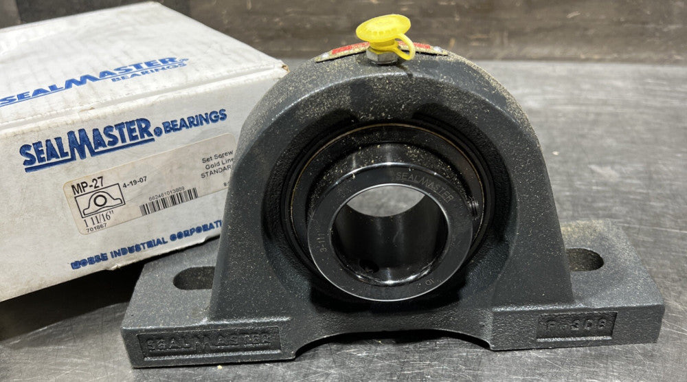 SealMaster MP-27 Pillow Block Ball Bearing Unit Nos Surplus