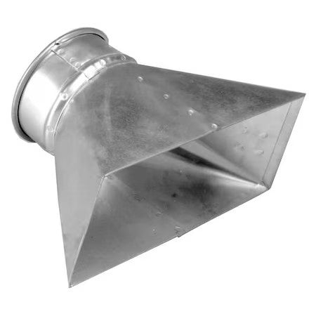 Nordfab 8010004383 Round Router Hood, 4 In Duct Dia, Galvanized Steel, 22 Ga