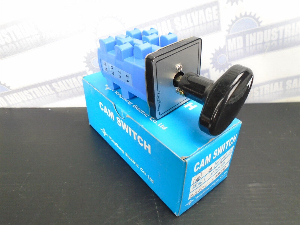YongSung - CAM SWITCH w/HANDLE Rating 250V - 10A - C3402-54MEB (NEW in BOX)