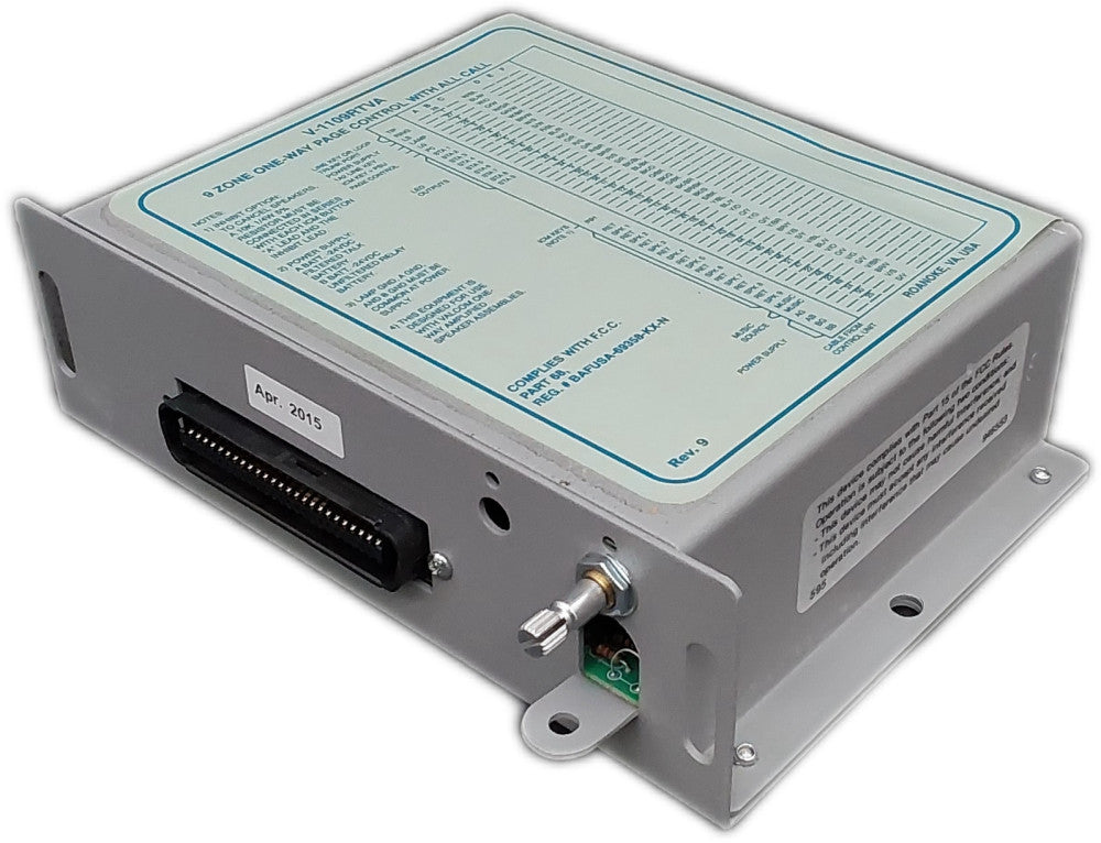 Valcom V-1109RTVA 9-Zone Page Control Intercom