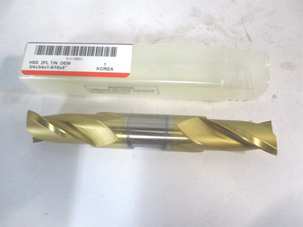 (E8050048) 3/4" x 1-5/16" x 3/4" x 5" OAL 2Fl High Speed Steel Square End Mill 