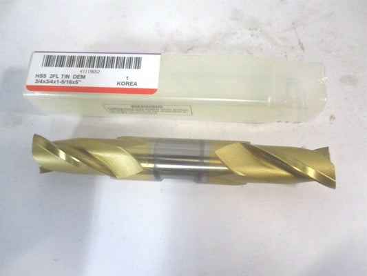 (E8050048) 3/4" x 1-5/16" x 3/4" x 5" OAL 2Fl High Speed Steel Square End Mill 