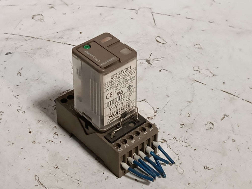Kuhnke UF3-24VDC1 Ice Cube Universal Relay with Socket, Type UF3