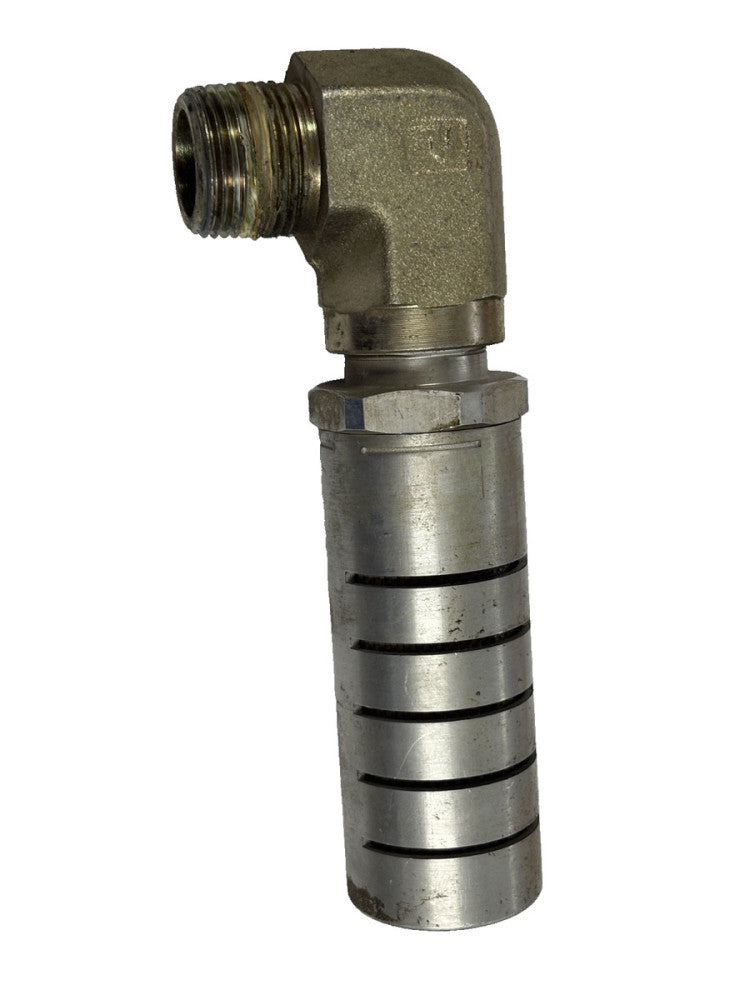 PARKER 90-DEGREE ELBOW W/ PARKER ES75MB EXHAUST AIR MUFFLER 3/4" NPT 250 PSI