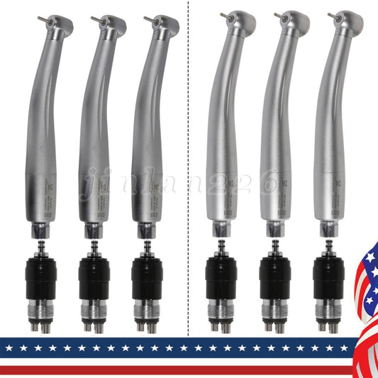 1-3* NSK Style Dental High Speed Handpiece Push Button /4 Holes Quick Coupler
