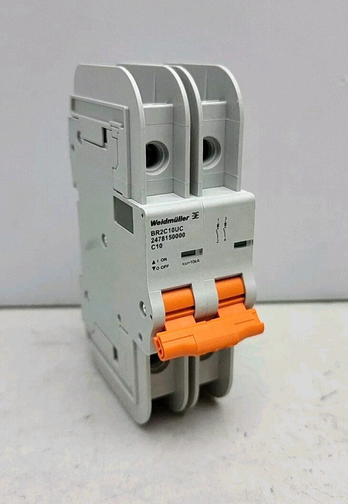 Weidmuller 2478150000 Thermal Magnetic Circuit Breaker 10A 480Vac 125Vdc 2P Used